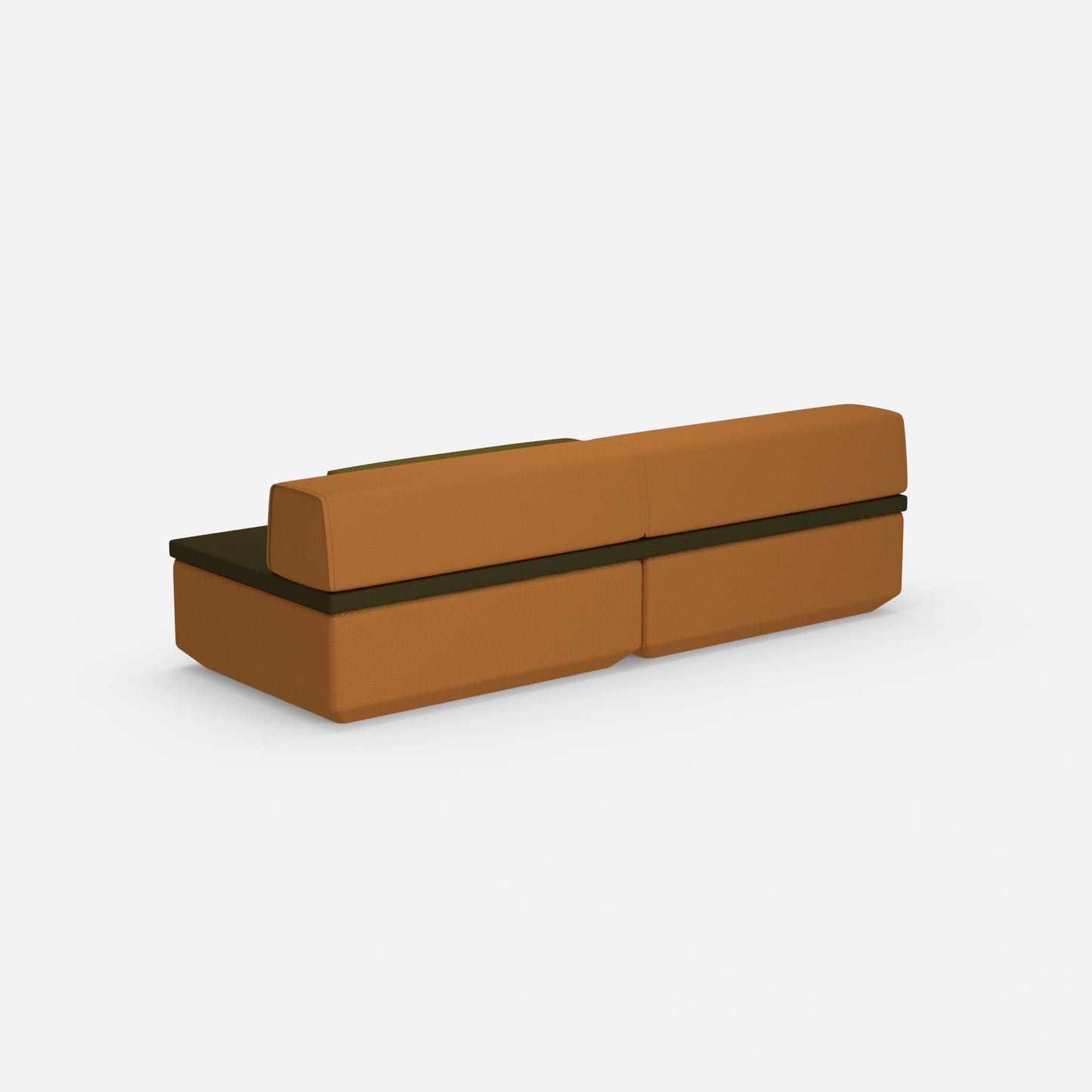 Sofa mit Schlaffunktion klein von hinten