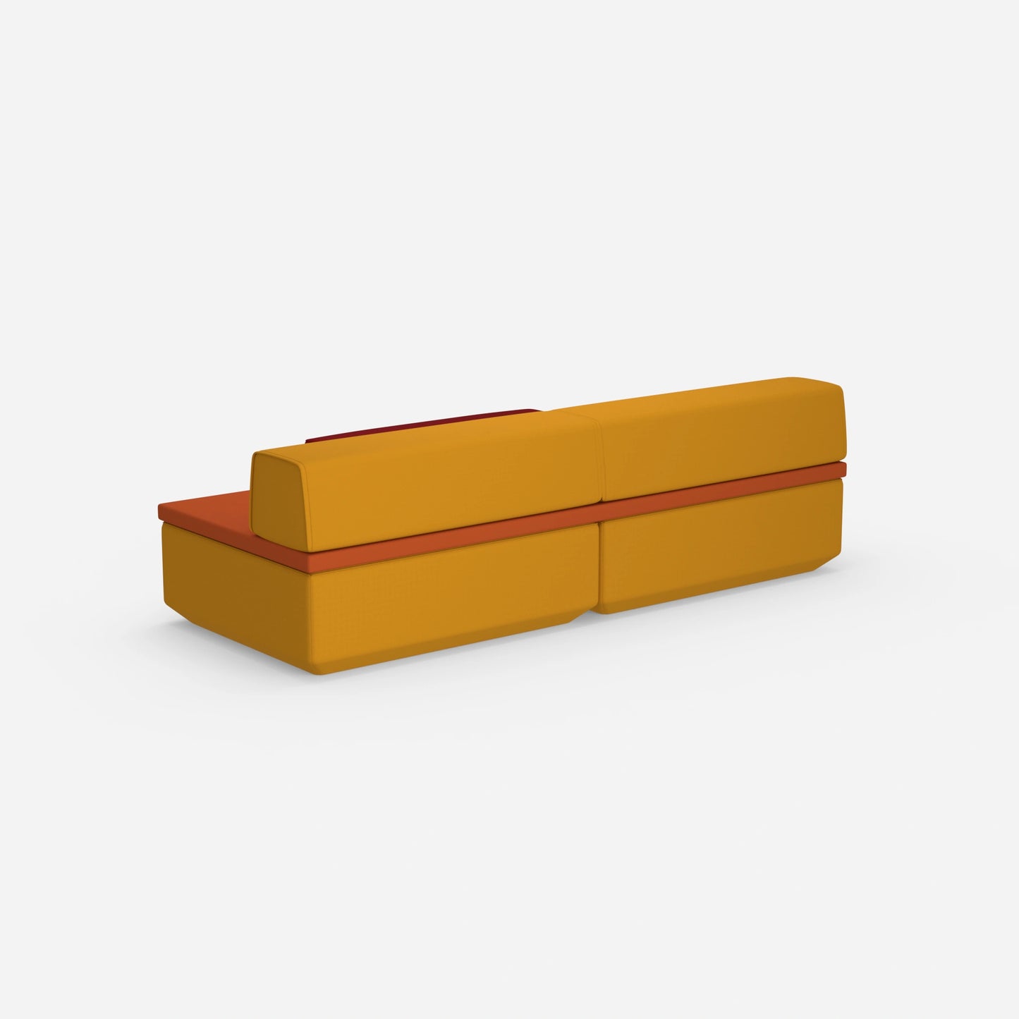 Sofa mit Schlaffunktion klein von hinten