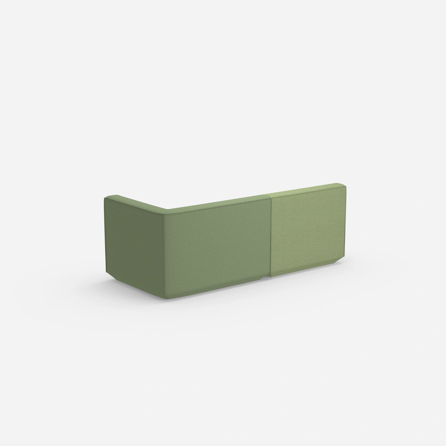 Sofa two-seater green 180 cm wide from behind