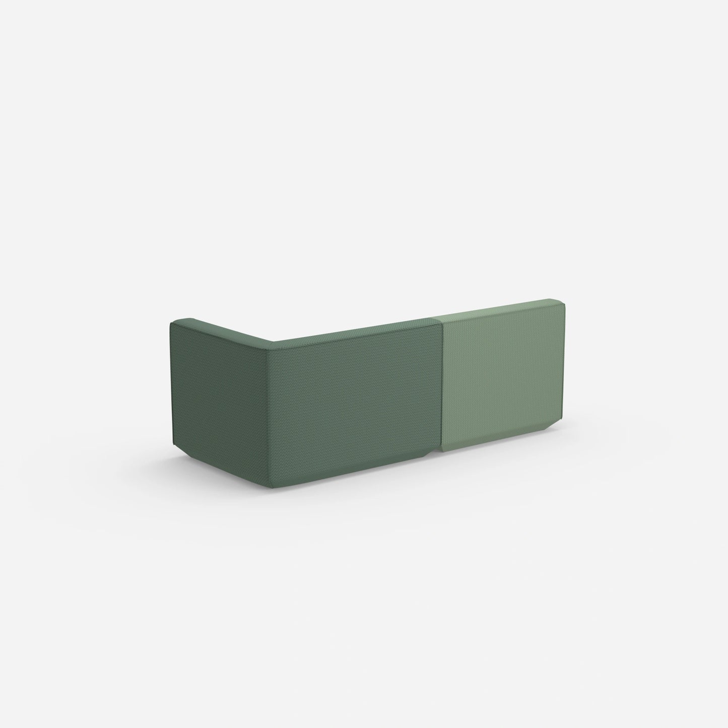 Sofa two-seater green 180 cm wide from behind