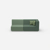 Sofa two-seater green 180 cm wide from the front