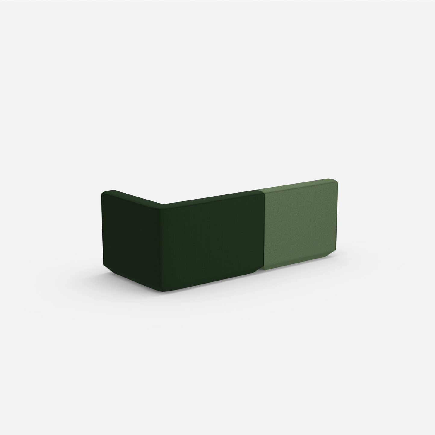 Sofa two-seater green 180 cm wide from behind
