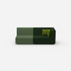 Sofa two-seater green 180 cm wide from the front