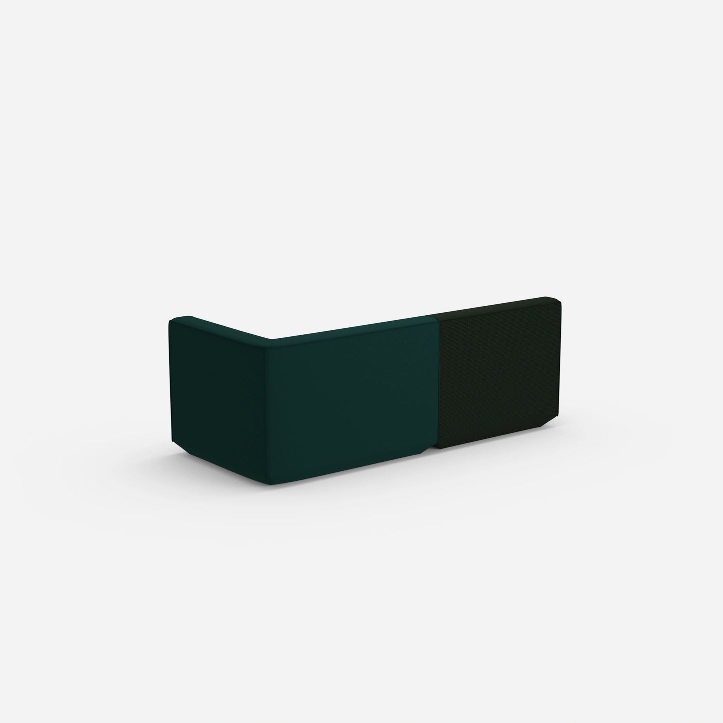 Sofa two-seater green 180 cm wide from behind