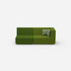 Sofa two-seater green 180 cm wide from the front