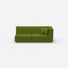 Sofa two-seater green 180 cm wide from the front