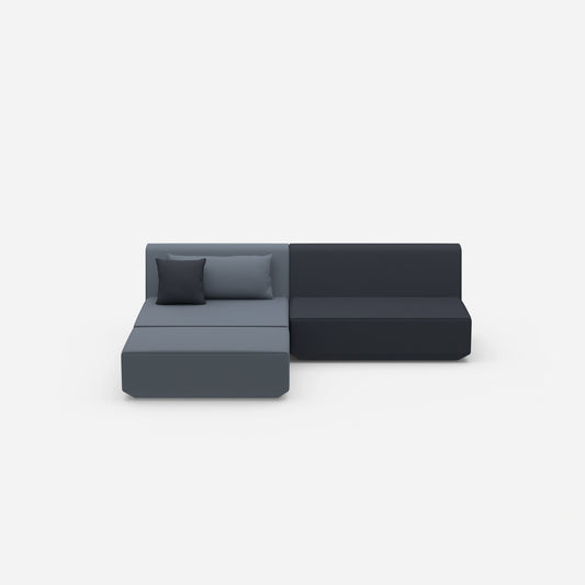Sofaecke ohne Armlehne von vorne