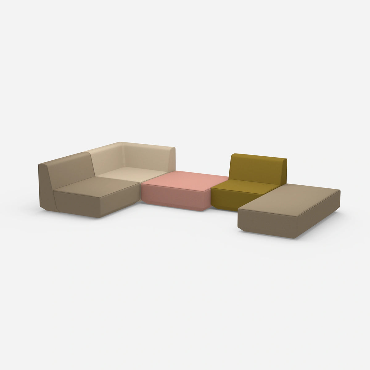 Sofalandschaft als Lounge von der Seite