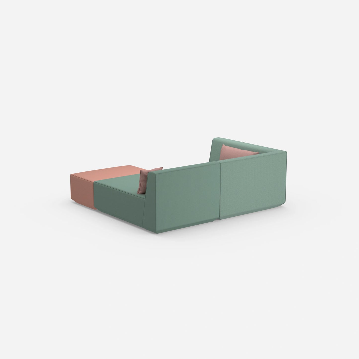 Canapé d'angle modulaire profond de derrière