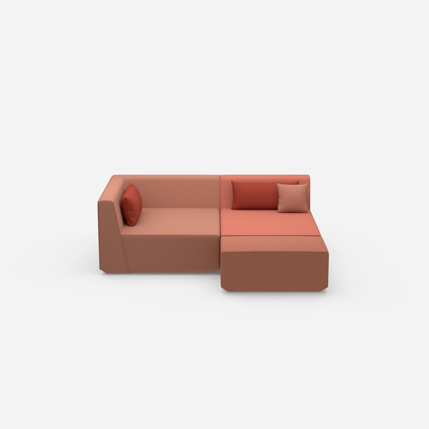 Canapé d'angle modulaire profond de face