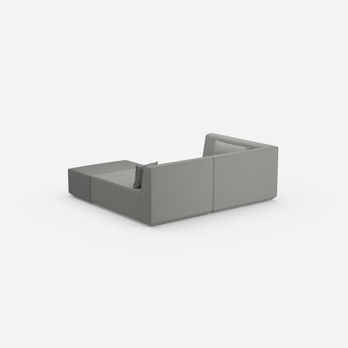 Canapé d'angle modulaire profond de derrière