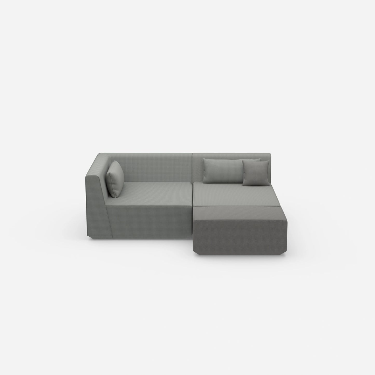 Canapé d'angle modulaire profond de face