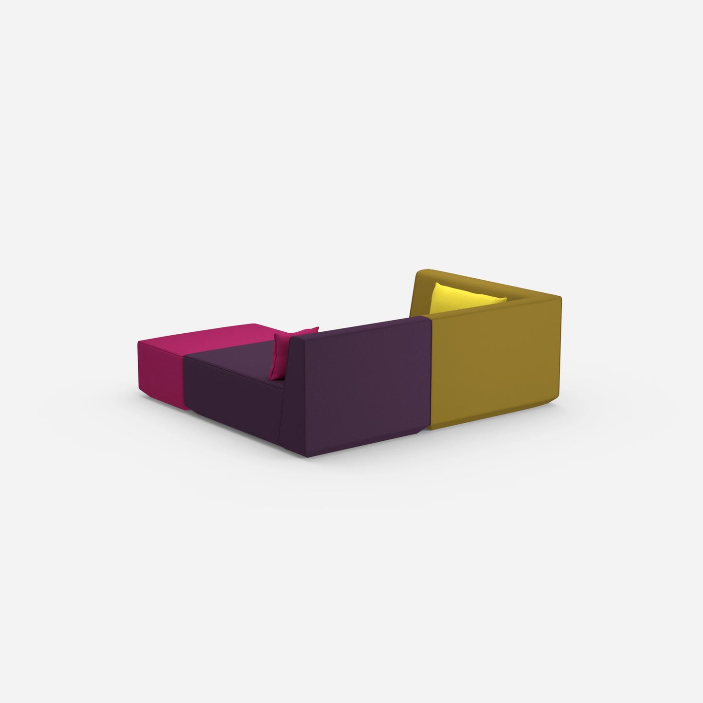 Canapé d'angle modulaire profond de derrière