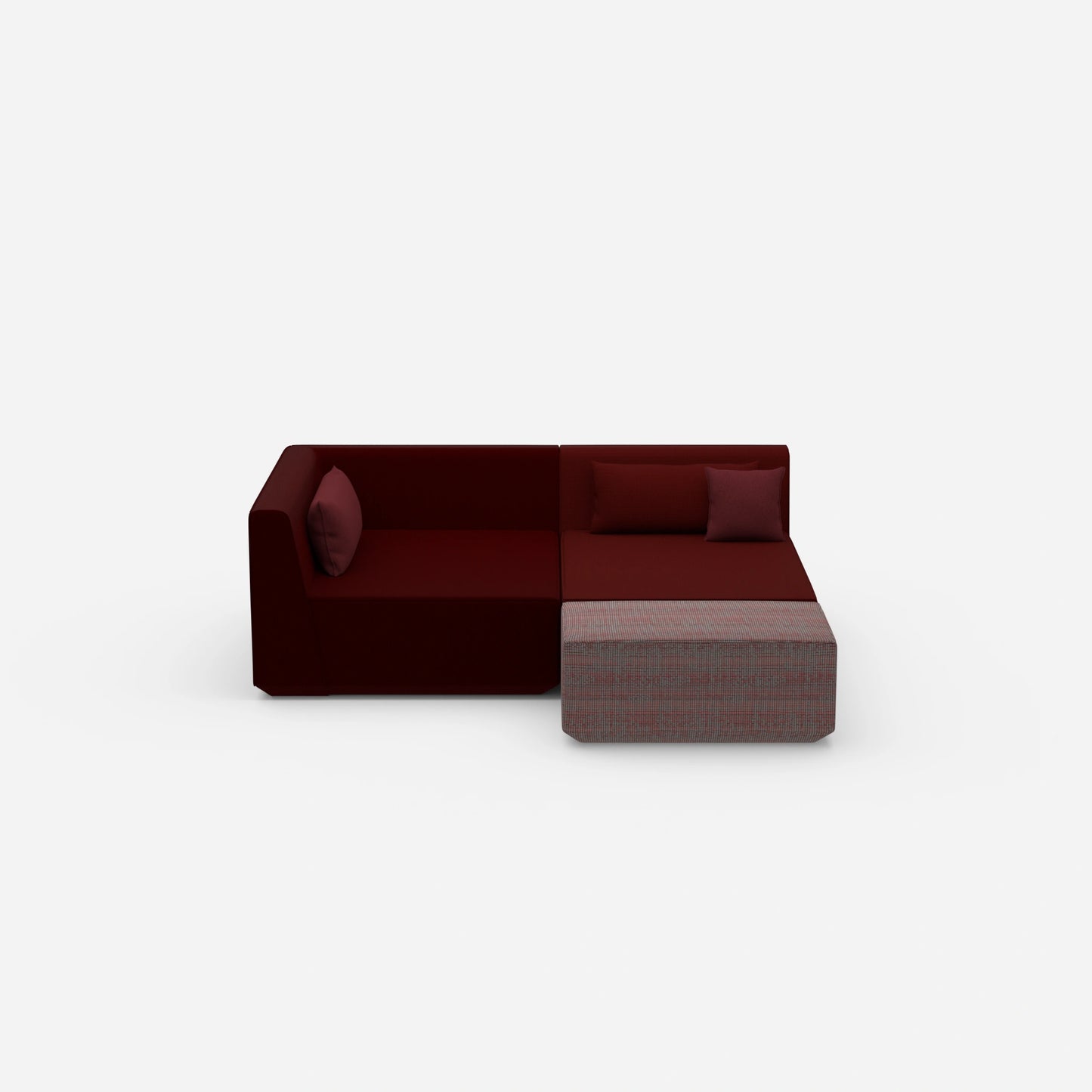 Canapé d'angle modulaire profond de face