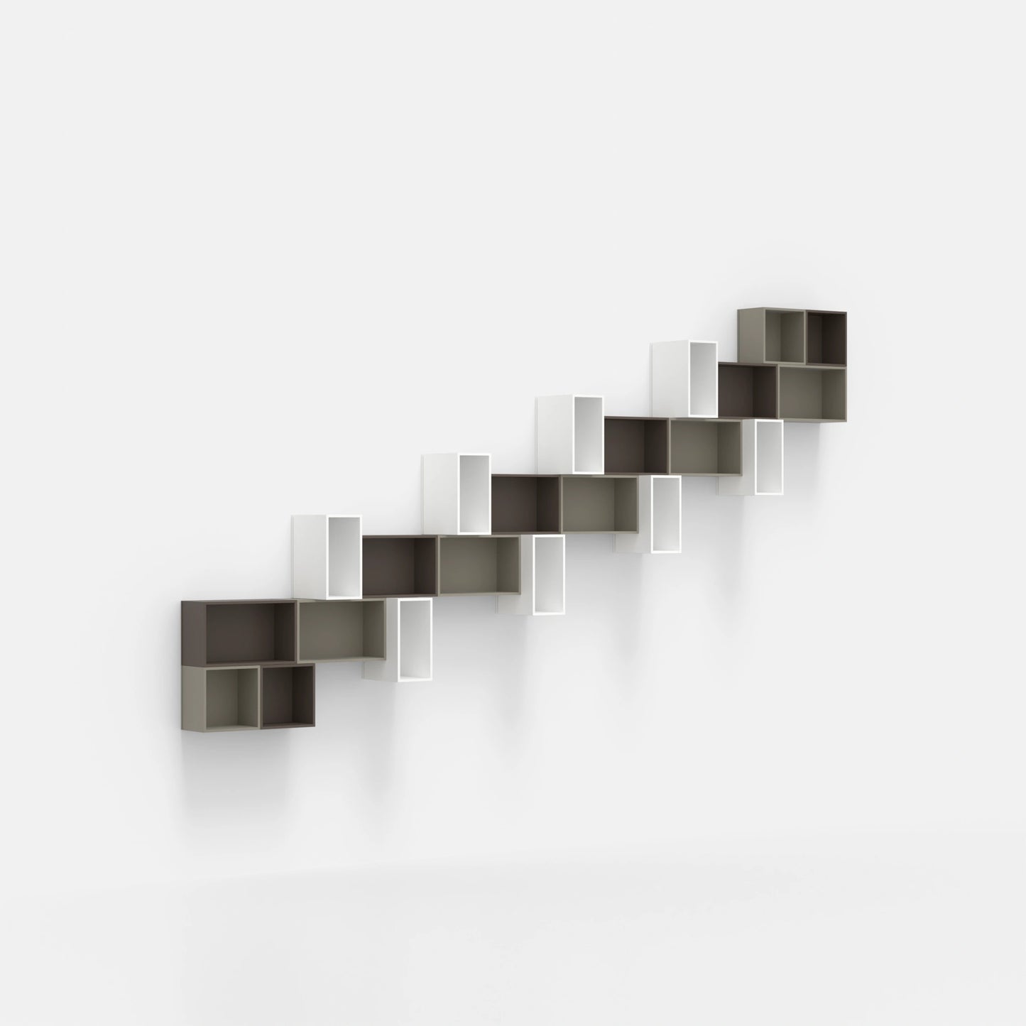 Staircase shelving RK055 from the right-hand side