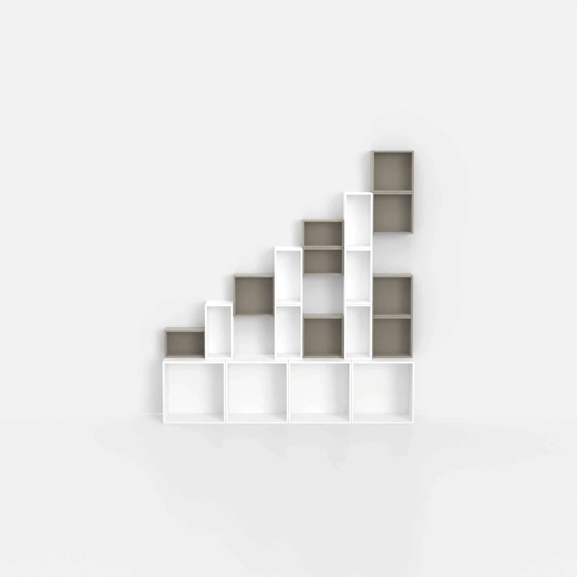 Staircase shelving RK102 from the front