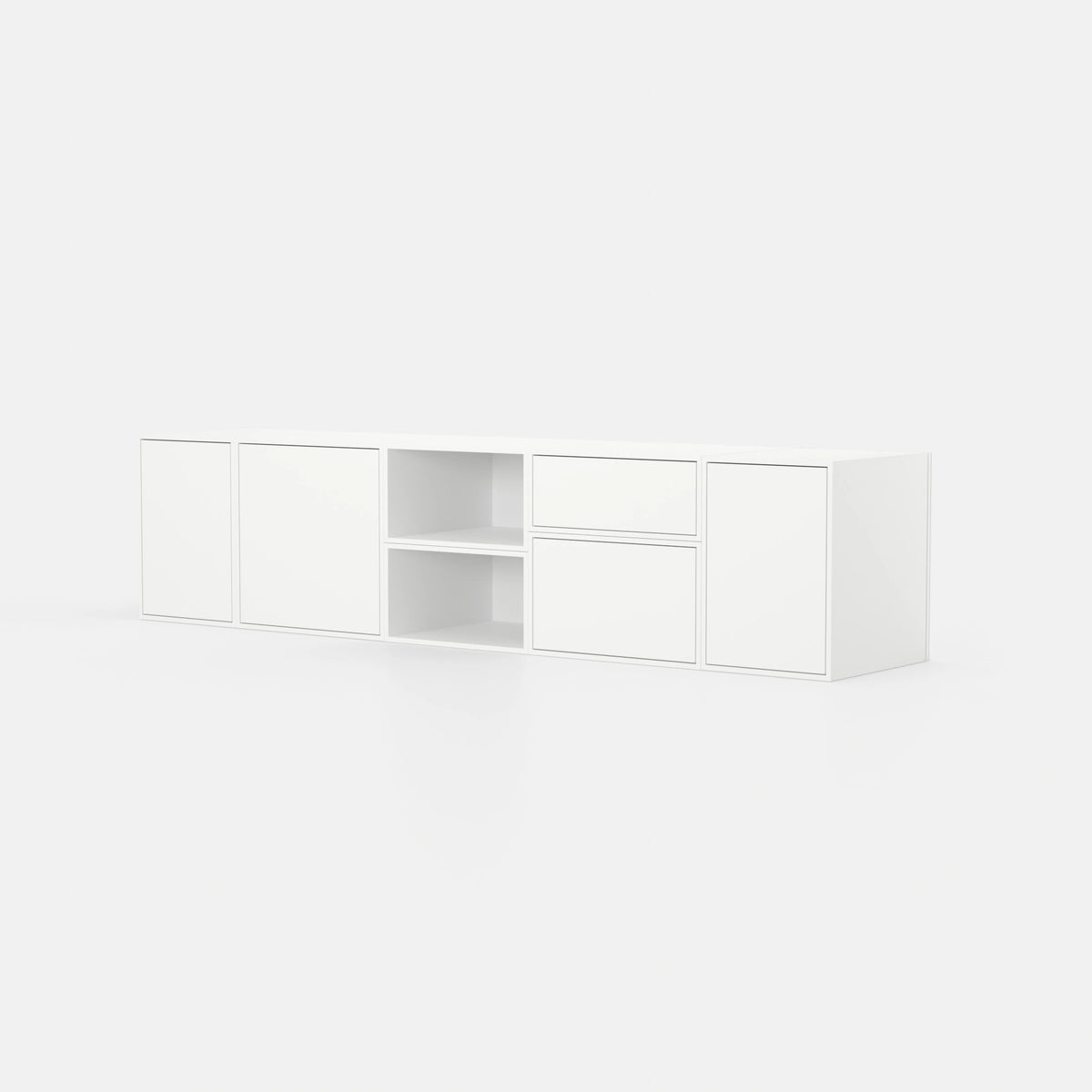 Türen-Regal RK015 von der linken Seite