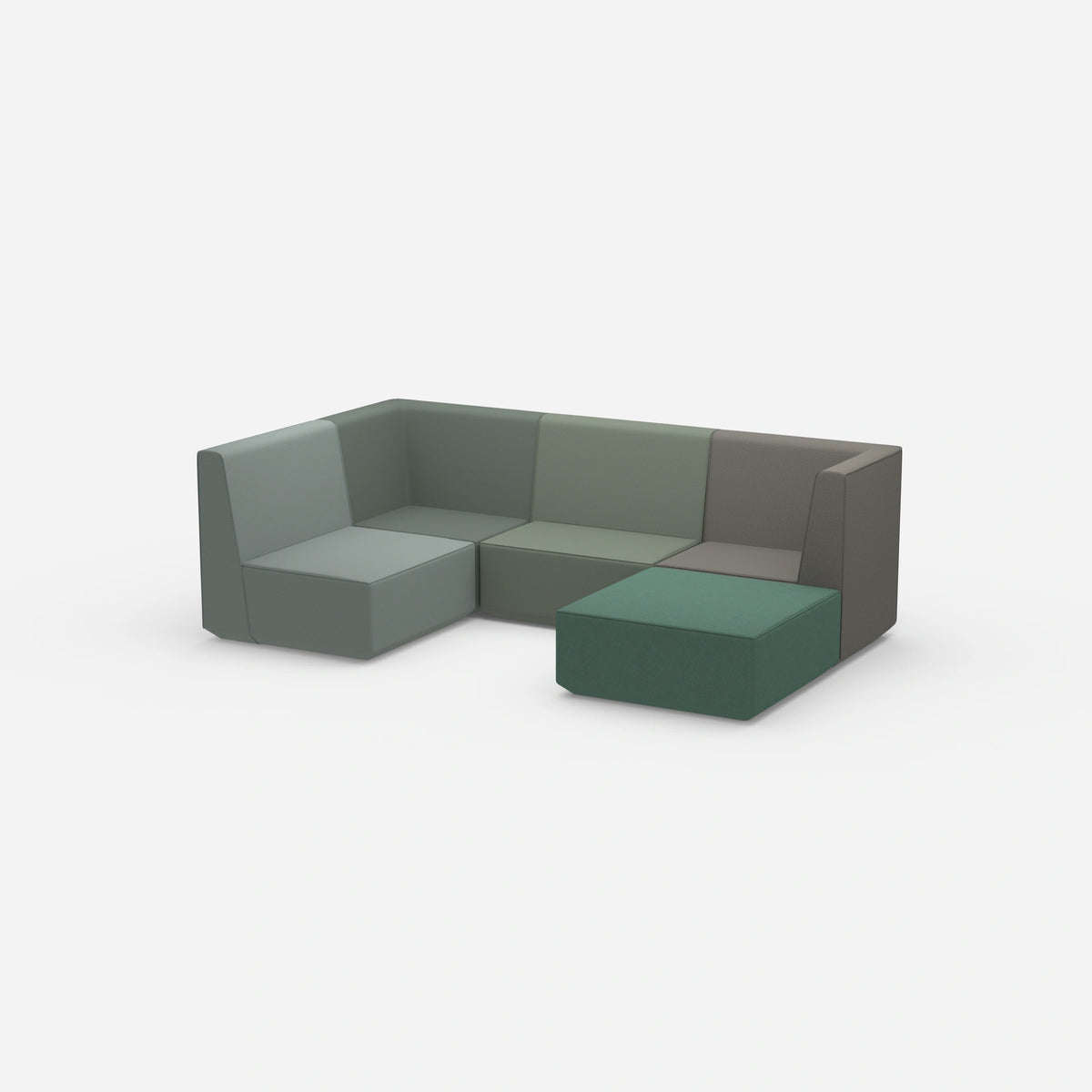 Wohnlandschaft konfigurierbar von der Seite