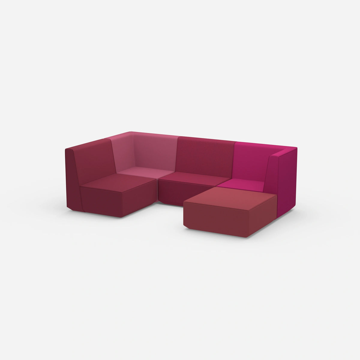 Wohnlandschaft konfigurierbar von der Seite