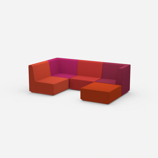 Wohnlandschaft konfigurierbar von der Seite