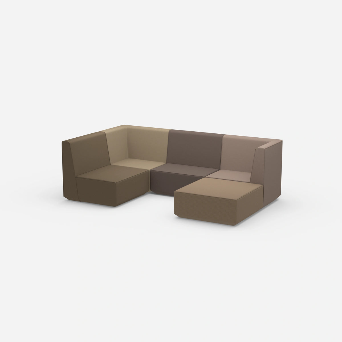 Wohnlandschaft konfigurierbar von der Seite